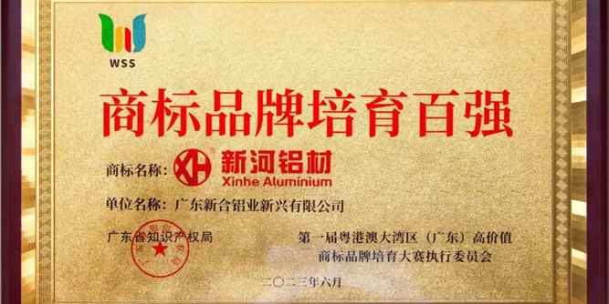 捷报频传 | 新河荣获“商标品牌培育百强”奖